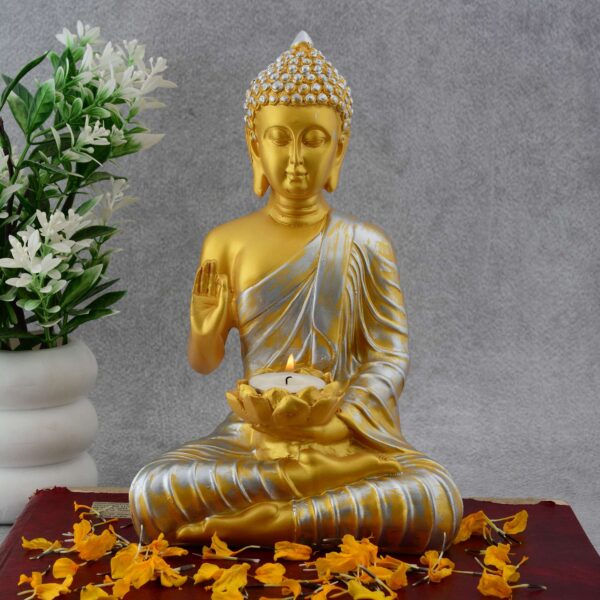 Buddha Idol Statue Showpiece Gift Gifting Item Polystone Home Decor Decoration