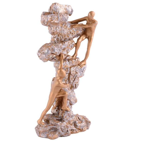 Men Sitting on Ball Showpiece for Home Decor Showpiece, Atlas Sculpture for Office Table Décor multicolour - Image 4