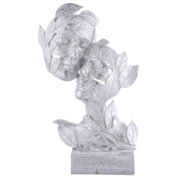 RomentIc Love Couple Face Statue silver Showpiece for Home Decor in Showpieces &Figurine table Decorations Items - Image 2