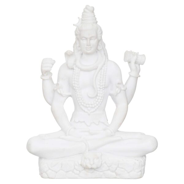 Handicraft Marble dust Lord Shiv ji Statue for Pooja, Car Dashboard I Shiva Idol I Bholenath I Mahakal I Adiyogi Statue I Office Table - Image 4