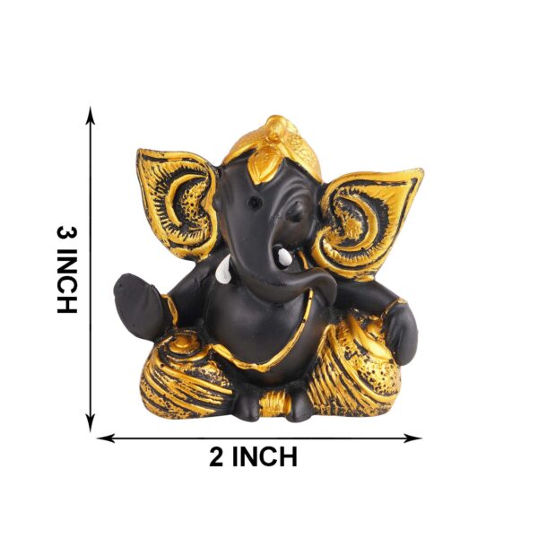 Ganesha Statue  Idol Shriganesh Bhagwan Murti / Home, Office Decor / Car Dashboard / Side Table Brass Ganpati / Lord Vinayaka Statue / God of Luck & Success Sculpture / Gift Items - Image 2