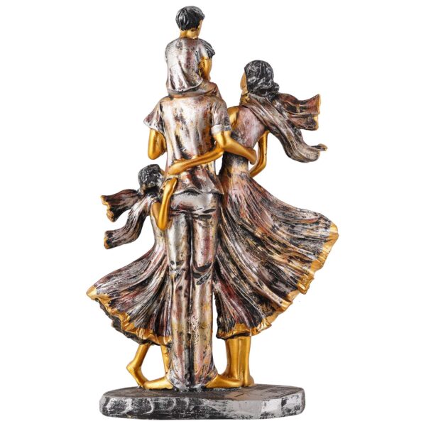 MOTHER and Father with Child complete faimily Love golden white Statue showpiece for Home Decor and Gifting - Image 4