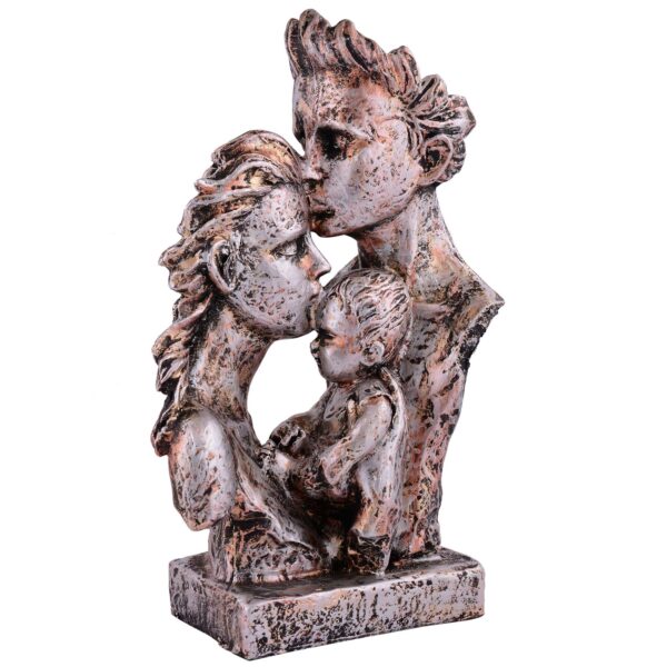 MOTHER and Father with Child Love white Statue showpiece for Home Decor and Gifting - Image 4