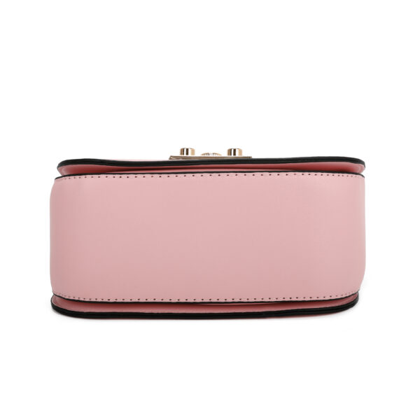 Elegant Rectangular Flap Bag with Metallic Lock & Top Handle. - Image 5
