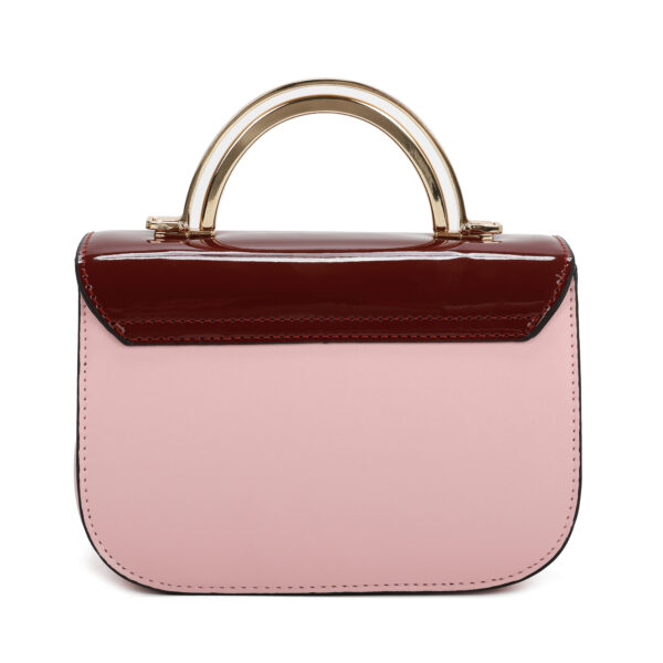 Elegant Rectangular Flap Bag with Metallic Lock & Top Handle. - Image 6